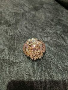 Stunning Rose Gold Ring with Pink Stone