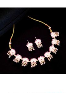 Lotus Design Necklace &amp; Earring Set