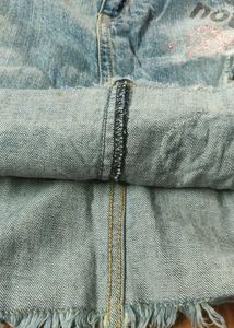 Distressed Denim Shorts