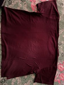 Purple Solid Crop Top For Women