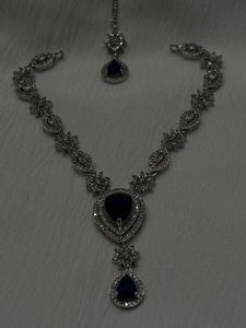 Premium Deep Blue Party Wear Jewellery Set 💙