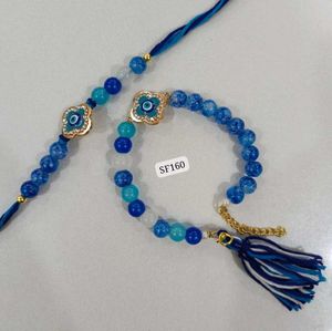 Evil Eye Beaded Bracelet & Rakhi