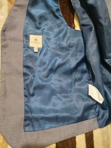 Stylish Linen Grey Vest- Festive/Formal 42 Size