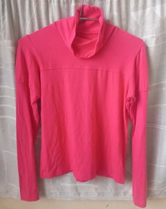Bright Pink Turtleneck Top
