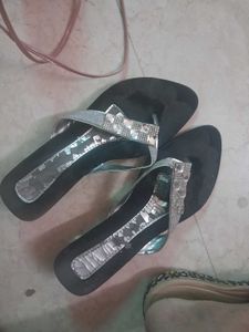 Sparkling Wedge Flip Flops