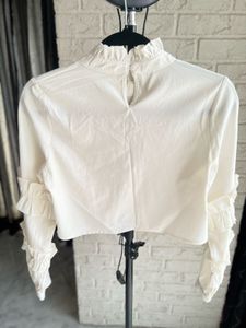 Ruffle Trim Crop Top