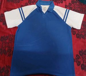 Men's Blue &amp; White Polo T-Shirt