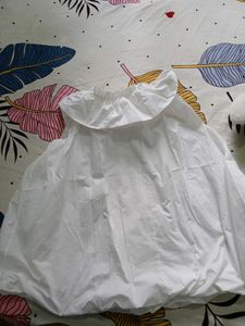 Korean XL Cotton Frill Top