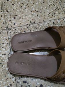 Red Tape Women's Brown Slides