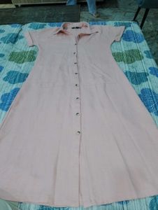Peach Button-Down Top
