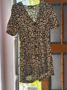 Floral Print Button-Up Dress