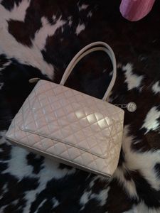 vintage Chanel Quilted Cream Handbag