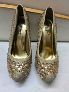 Party Wear Golden Heels