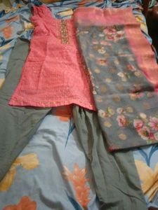 Pink Kurta Set with Dupatta