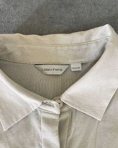 Classic Beige Short Sleeve Button-Up Shirt