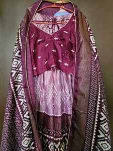 Maroon Lehenga Choli Set, ready to wear