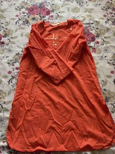 Orange Kurta with Sequins