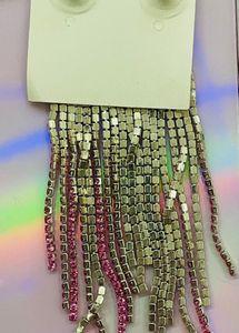 Sparkling Pink Dangle Earrings