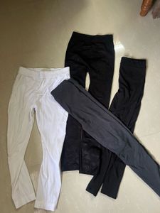 Comfortable Leggings - White, Black & Grey