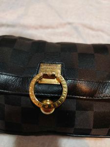 metrocity Vintage Chic Black Monogram Hobo Bag
