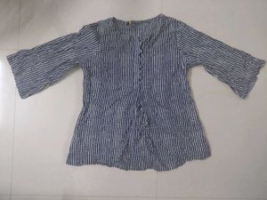 Striped Bell Sleeve Top