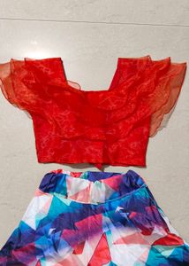 Frill Red Top &amp; Skirt Set