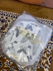 White Butterfly Shoulder Bag with Chain