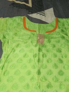 Vibrant Green Embroidered Kurta