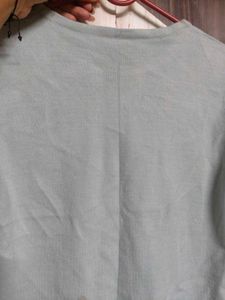 Light Blue Round Neck Short Sleeve T-Shirt