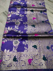 Beautiful Purple Silk Saree