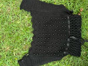 🖤 Black Pearl Knit Top 🖤