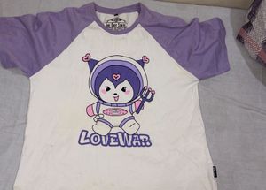 Cute Graphic Raglan T-Shirt