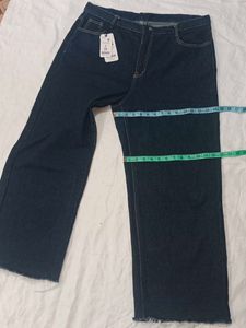 Wide Leg Denim Jeans - New with Tags