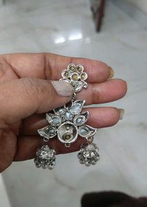 Sparkling Silver-Tone Drop Earrings