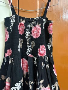 Black  Floral Co-Ord Set with Cropped Jacket