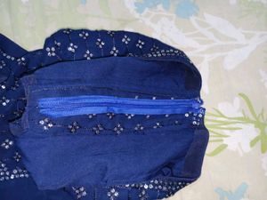 Navy Blue Sequin Lehenga Choli