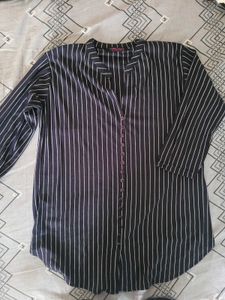 Chic Striped Button-Down Tunic