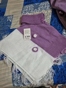Chic Knit Poncho with Fringes