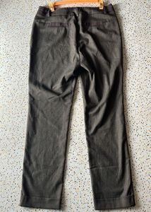 Gray Straight Leg Career Pants