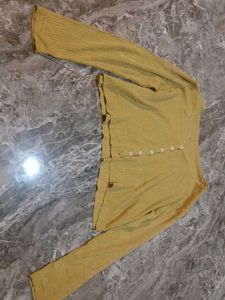 💗Yellow Button-Up Cardigan💗