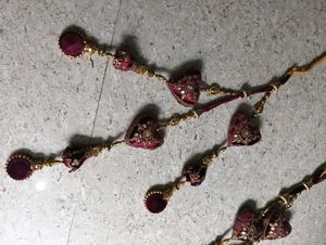 Embellished Heart Tassels for Lehenga/Saree