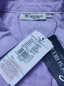 (Desi Belle)Chic Lavender Shirt Dress