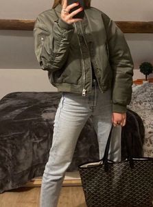 Olive Green Bomber Jacket