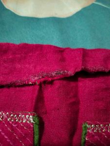Beautiful Red Kurta with Floral Embroidery