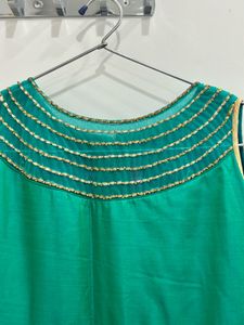 Elegant Emerald Green Embellished frock