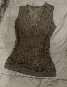 Y2K mesh tank top