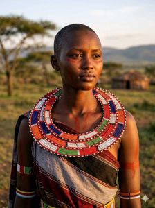 African masaai 3in one necklace