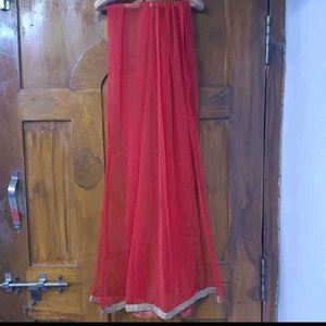 Stunning Red &amp; Blue Embellished Anarkali Gown