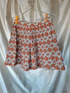 Floral Pleated Mini Skirt
