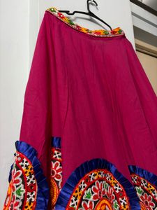 Embroidered Mirror Work Blouse with Dupatta